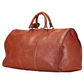 Louis Vuitton-Louis Vuitton Epi Keepall 50 Boston Bag M42968-Metallic,Bronze