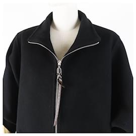 Louis Vuitton-Louis Vuitton Wool Silk Batwing Jacket Black-Black