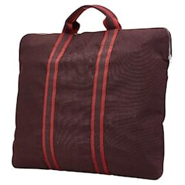 Hermès-Hermes Herline Canvas Business Bag-Brown