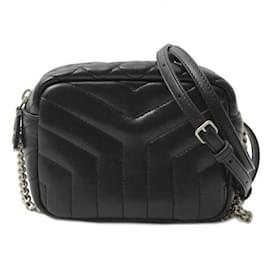 Yves Saint Laurent Bolso Bowling 2way Loulou Mini de Piel de Ternera Saint Laurent 457588 Negro