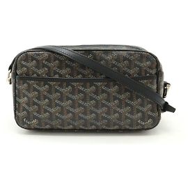 Sac à épaule Goyard Cap Vert PM en toile enduite Noir