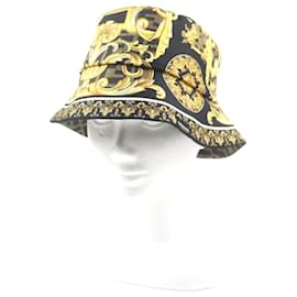 Fendi-Chapéu bucket reversível em seda com logo FF da Fendi-Preto