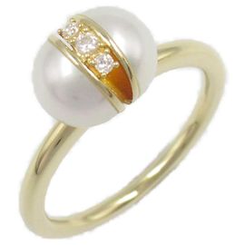 TASAKI Pearl Au750 Diamantring Weiß