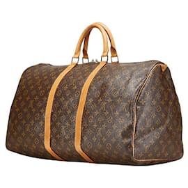 Louis Vuitton-Louis Vuitton Monogram Keepall Travel Bag M41424-Brown
