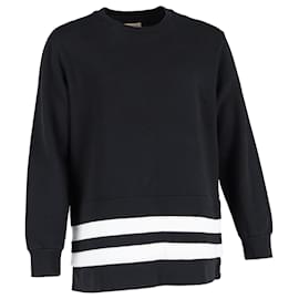 Burberry- Burberry Radford Stripe Sweater in Black Cotton-Black