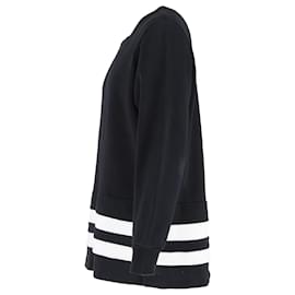 Burberry- Burberry Radford Stripe Sweater in Black Cotton-Black