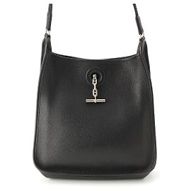 Hermès Borsa a spalla in pelle Hermes Vespa PM nera Nero
