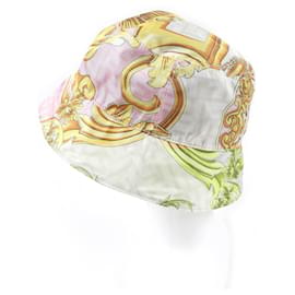 Fendi-Chapéu bucket Baroque em seda com logo FF da Fendi rosa L-Branco