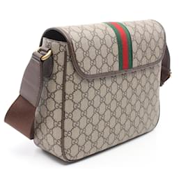 Gucci-Gucci Ophidia GG Supreme Coated Canvas Shoulder Bag-Brown,Beige