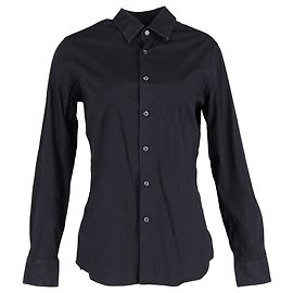 Camisa de botones Prada en algodón negro Negro