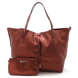 Tote réversible en cuir métallisé/suède Tiffany & Co. 2way Rouge