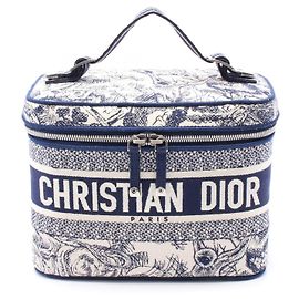 Christian Dior Borsa in tela Dior Travel Vanity Blu