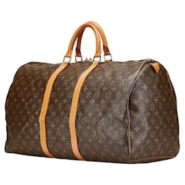 Louis Vuitton-Louis Vuitton Monogram Keepall Travel Bag M41424-Brown