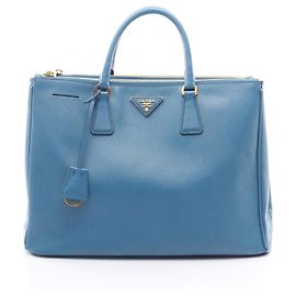 Sac à main Prada Saffiano Lux Galleria Bleu BN1786 Bleu