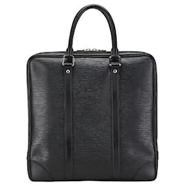 Louis Vuitton-Louis Vuitton Vivienne MM Leather Handbag Black-Black