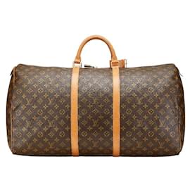 Louis Vuitton-Louis Vuitton Monogram Keepall Travel Bag M41422-Brown