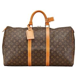 Louis Vuitton-Louis Vuitton Monogram Keepall 50 Bag M41426-Brown