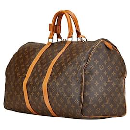 Louis Vuitton-Louis Vuitton Monogram Keepall 50 Bag M41426-Brown