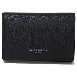 Yves Saint Laurent Leather Key Holder 6 Hooks Black