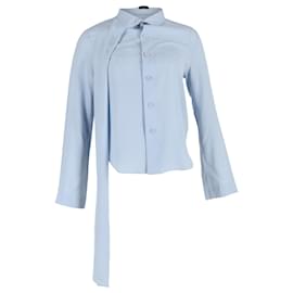Joseph Amine Hemd aus hellblauer Seide Blau Hellblau