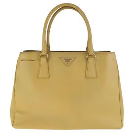Prada Saffiano Galleria Leder Tote Bag Gelb