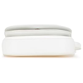 Balenciaga-Balenciaga Xs Grained Calfskin Logo Ville Day Crossbody-White