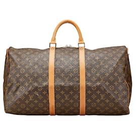 Louis Vuitton-Louis Vuitton Monogram Keepall Travel Bag M41424-Brown