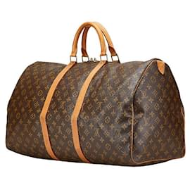 Louis Vuitton-Louis Vuitton Monogram Keepall Travel Bag M41424-Brown