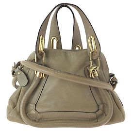 Chloé Bolsa Paraty 2way de couro Chloe Marrom