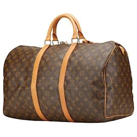 Louis Vuitton-Louis Vuitton Monogram Keepall Travel Bag M41426-Brown