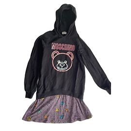 Robe à capuche Moschino en coton multicolore Multicolore