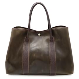 Hermès-Hermes Garden Party Amazonia Tote Bag-Brown