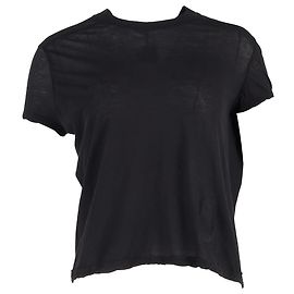Camiseta Rick Owens em algodão preto Preto