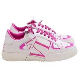 Valentino Garavani Tênis Valentino Vl7N Baixo em Couro Rosa Rosa