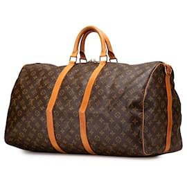 Louis Vuitton-Louis Vuitton Monogram Keepall Bandouliere 55-Brown