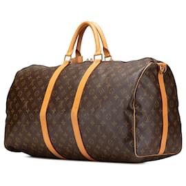 Louis Vuitton-Louis Vuitton Monogram Keepall Bandouliere 55-Brown