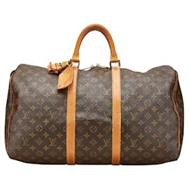 Louis Vuitton-Louis Vuitton Keepall Monogram Boston Bag-Brown