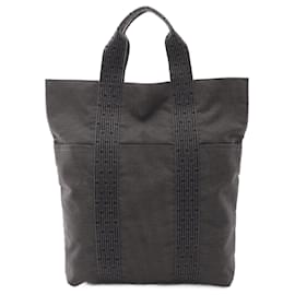 Hermès-Hermes Canvas Herline Cabas Tote Bag-Grey
