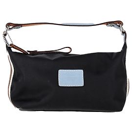 Coach Mini Zipper-Handtasche aus schwarzem Nylon Schwarz