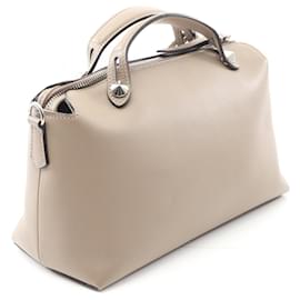 Fendi-Fendi BY THE WAY MEDIUM Leather Handbag-Brown,Beige