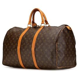 Louis Vuitton-Louis Vuitton Monogram Keepall Travel Bag 50cm Brown M41426-Brown