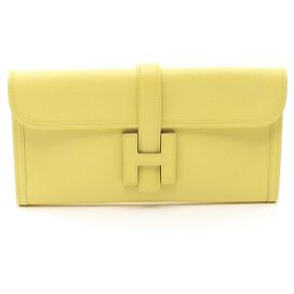 Hermès Hermes Jige Elan 29 Clutch aus Epsom-Leder Gelb