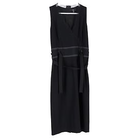 Robe V-neck Boss Hugo Boss en polyester noir Noir