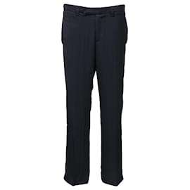 Pantalons droits Prada en polyester noir Noir