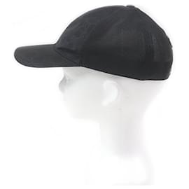 Gucci-Boné de beisebol em nylon e algodão com logo GG da Gucci-Preto