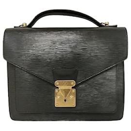 Louis Vuitton-Louis Vuitton Monceau Epi Handbag-Black
