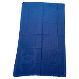 CHANEL Pareo de Algodón Oversized – Azul Marino Oscuro – Colección 18B Azul Azul oscuro