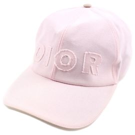 Christian Dior Dior Leather Baseball Cap Pink M Pink