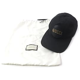 Gucci-Boné de beisebol em lona GG de poliéster e algodão Gucci-Preto