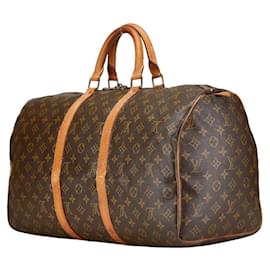 Louis Vuitton-Louis Vuitton Monogram Keepall Travel Bag M41426-Brown